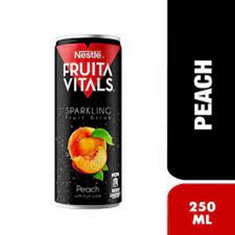 Fruita Vitals Sparkling Peach Fruit Juice Can-250m
