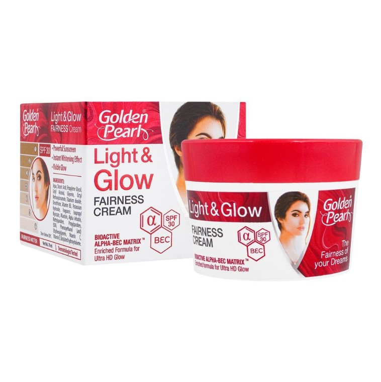 Golden Pearl Light &amp; Glow Fairness Cream, With Vitamin B3 + C, 70ml