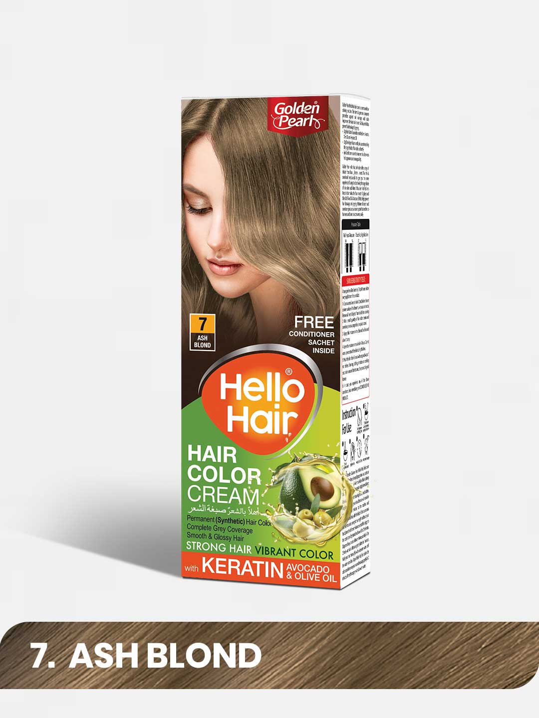 Hello Hair - Hair Color Ash Blond 7