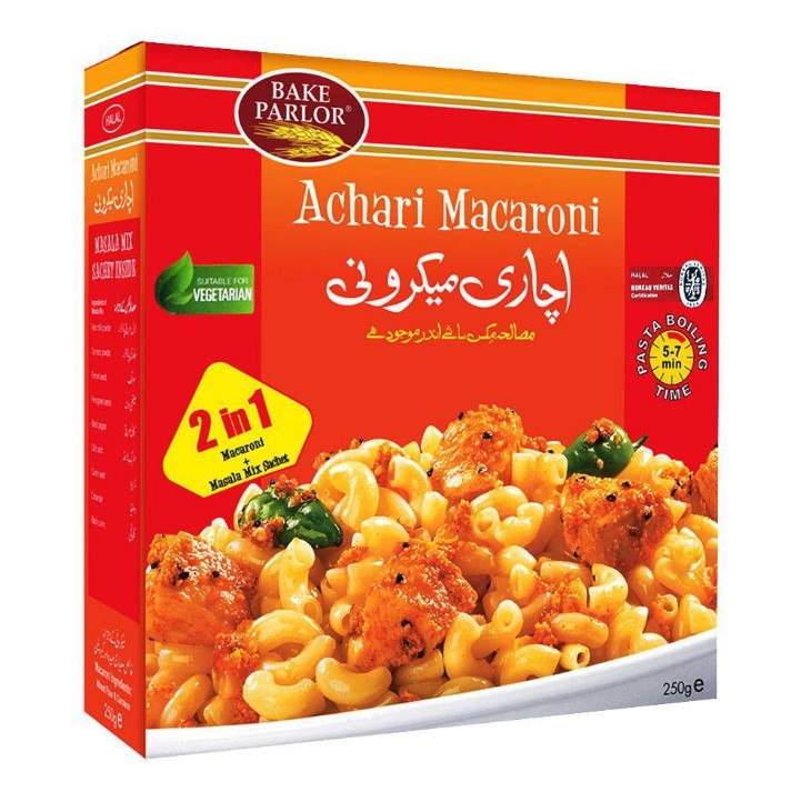 Bake Parlor Achari Macaroni – 250g Box