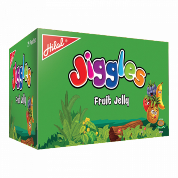 Hilal Jiggles Peach Jelly – 24 Pieces Box