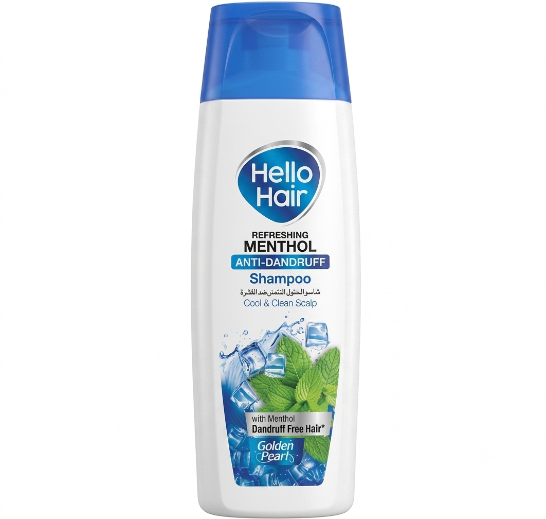 Hello Hair Refreshing Menthol Anti-Dandruff Shampoo – 400ml