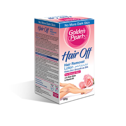 Golden Pearl Hair Off Hair Removal Lotion with Rose Water and Vitamin B3- 80 gm