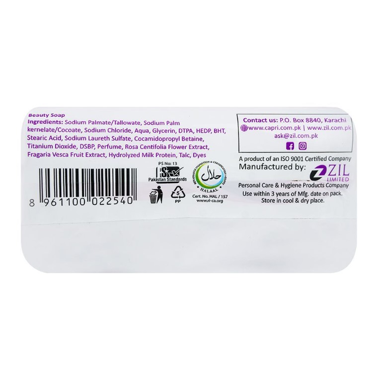 Capri Moisturising Strawberry Softeners Soap, 120g