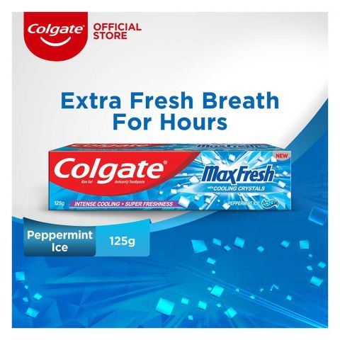 Colgate MaxFresh Blue Gel Peppermint Ice Toothpaste 125g+25g 20% Extra Free