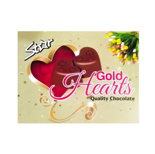 Star Gold Hearts Chocolate 10Rs (30Pcs)