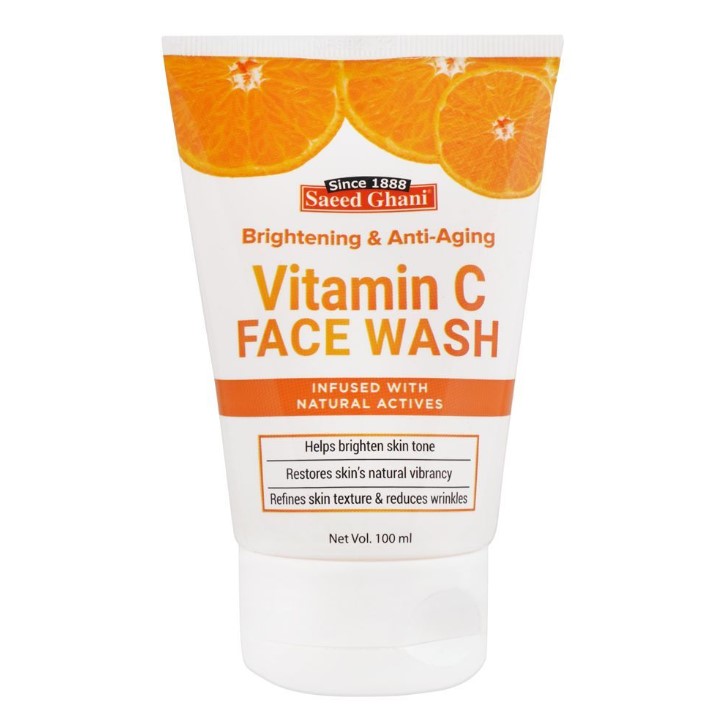 Saeed Ghani Vitamin C Brightening &amp; Anti-Aging Face Wash, 100ml