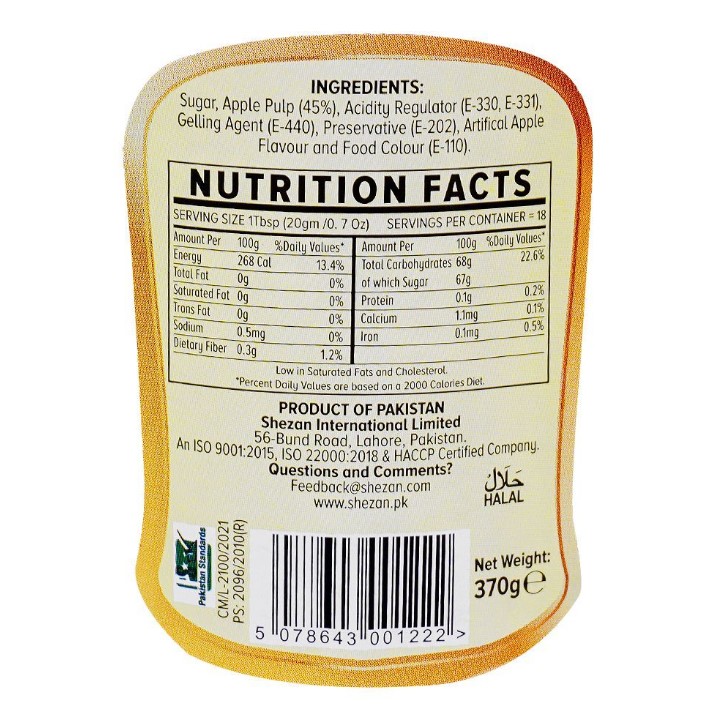 Shezan Apple Jam, Jar, 370g