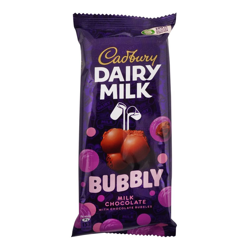 Cadbury Dairy Milk Bubbly Milk Chocolate Limited Edition, 87g