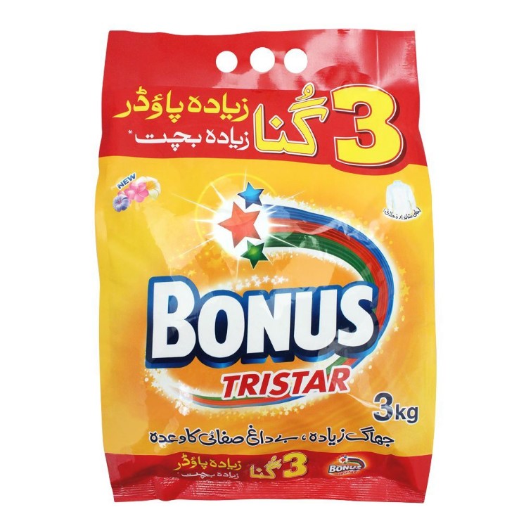 Bonus Tri Star Washing Powder, 3KG