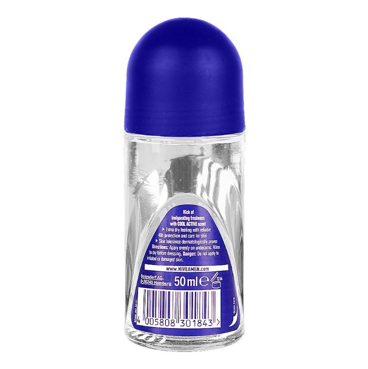 Nivea Men 48H Cool Kick Extra Dry Cool Active Roll On 50ml