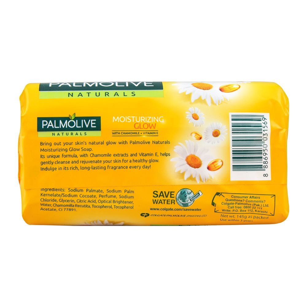 Palmolive Naturals Moisturizing Glow Soap, Chamomile + Vitamin E - 130g