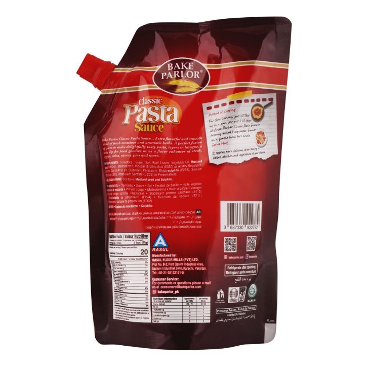 Bake Parlor Pasta Sauce, 400g