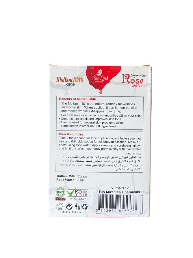 She Land Multani Mitti &amp;amp; Rose Water