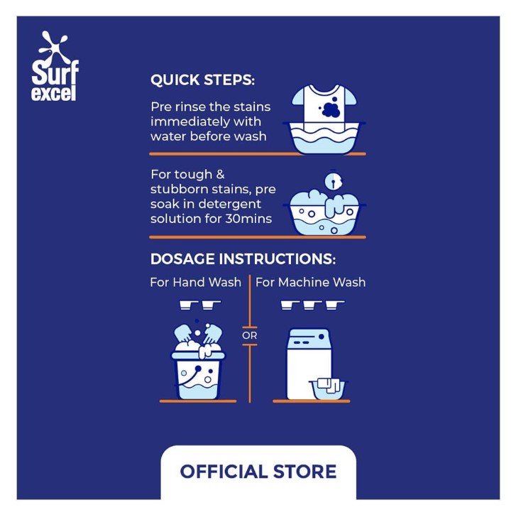 Surf Excel Deep Action Washing Powder – 1kg