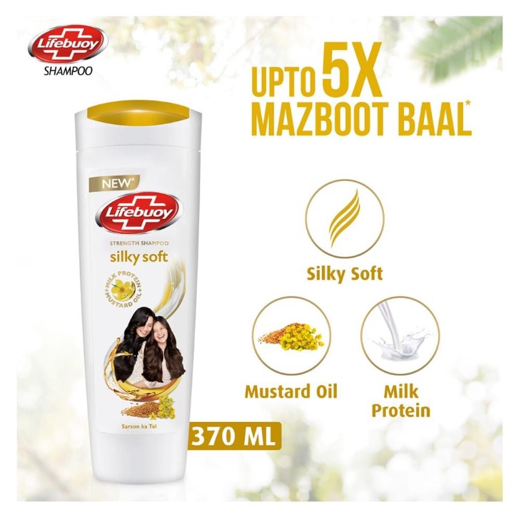 Lifebuoy Naturally Silky+ Strength Shampoo with Methi Dana &amp; Kalonji – 370ml