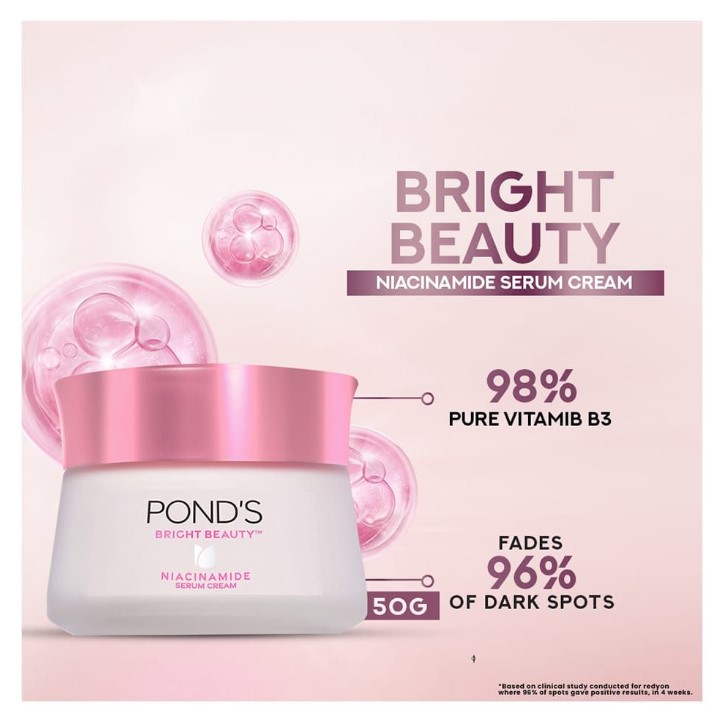 Pond's Bright Beauty Anti-Spot Serum Day Cream with Niacinamide &amp; Vitamin B3 – 50g