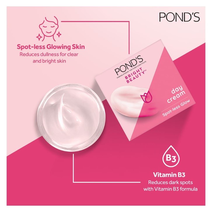 Pond's Bright Beauty Anti-Spot Serum Day Cream with Niacinamide &amp; Vitamin B3 – 50g