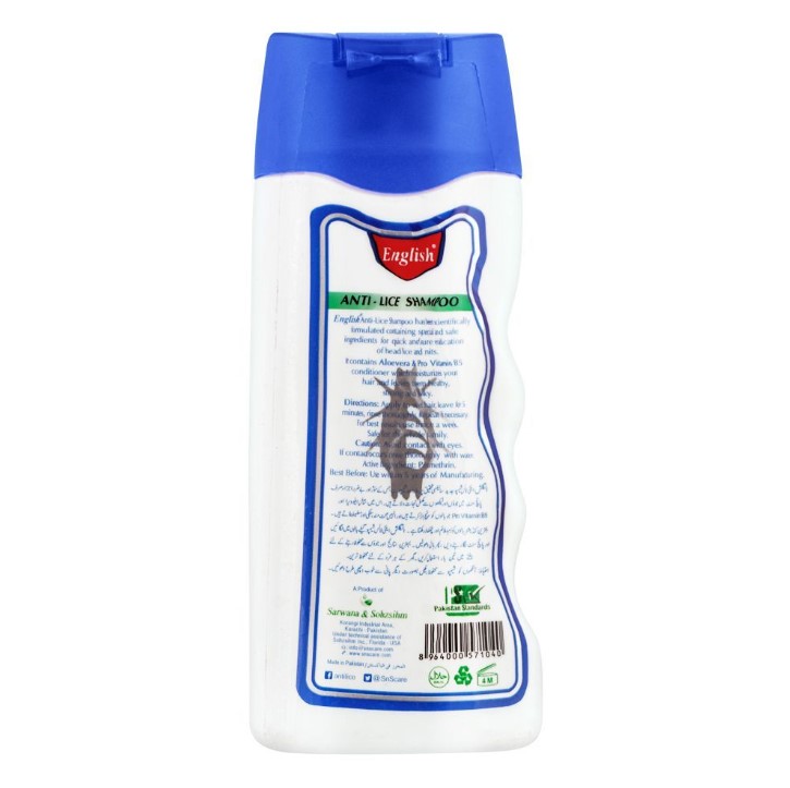 English Anti-Lice Shampoo with Pro-V Conditioner – Small Pack