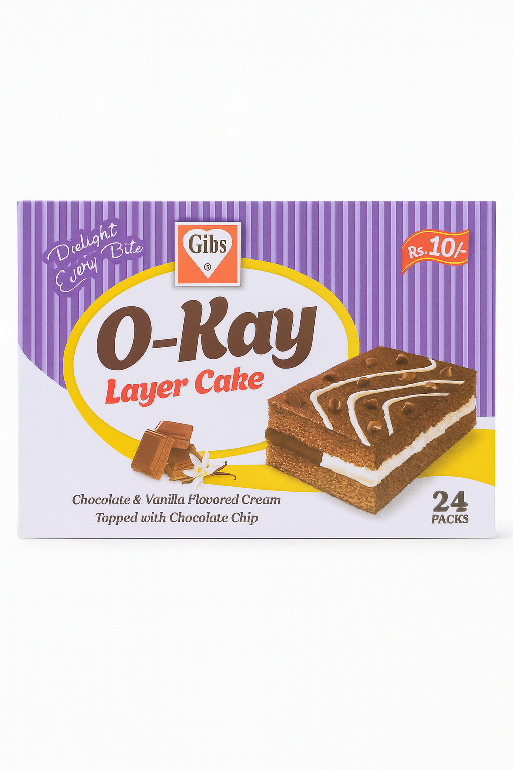 Gibs O-Kay Layer Cake – 24 Packs (Rs.10 Each)