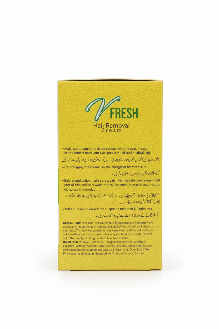 V Fresh Hair Removal Cream Lemon Jar