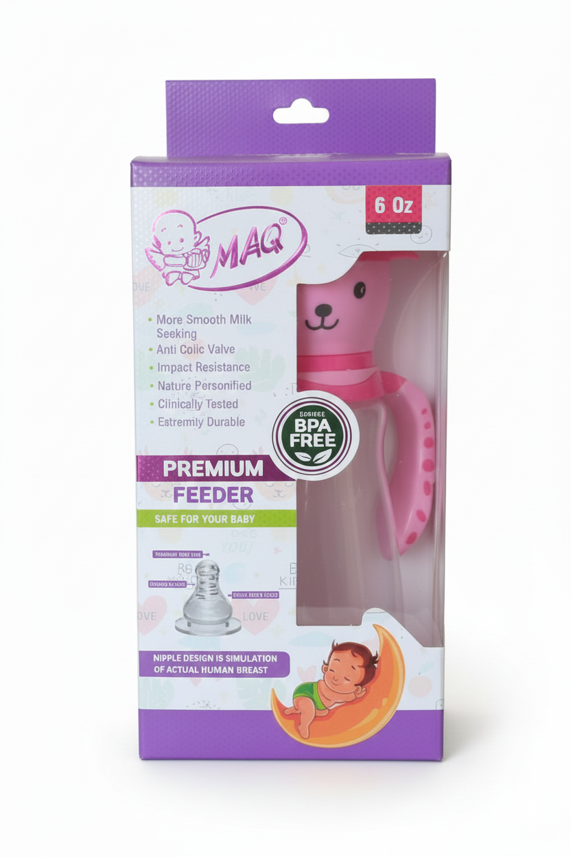 MAQ Premium Baby Feeder – BPA Free &amp; Anti-Colic 180ml