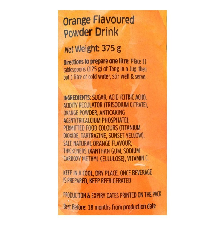 Tang Orange Drink Mix Pouch – 375g
