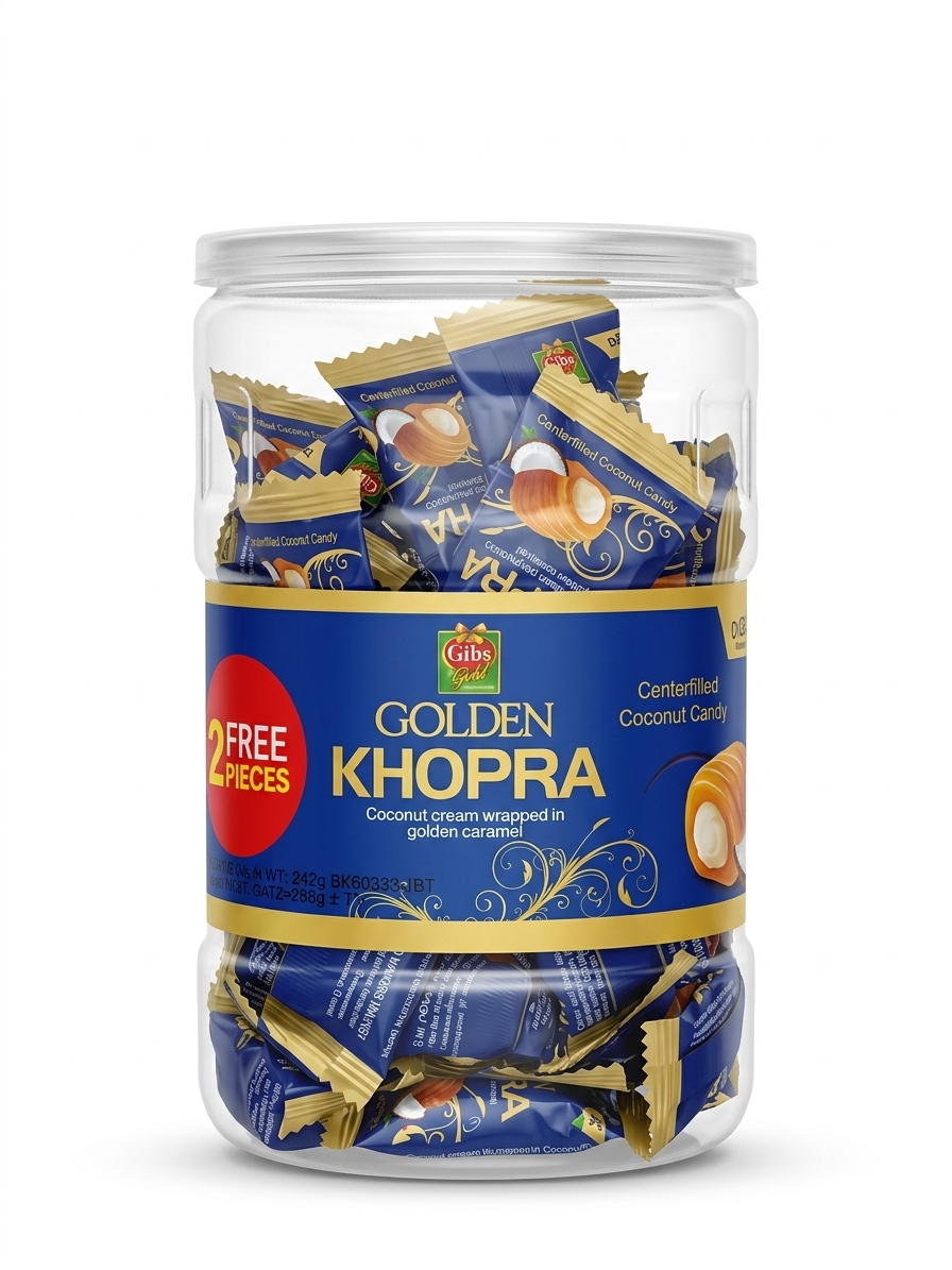 Gibs Golden Khopra Candy 50 Pieces