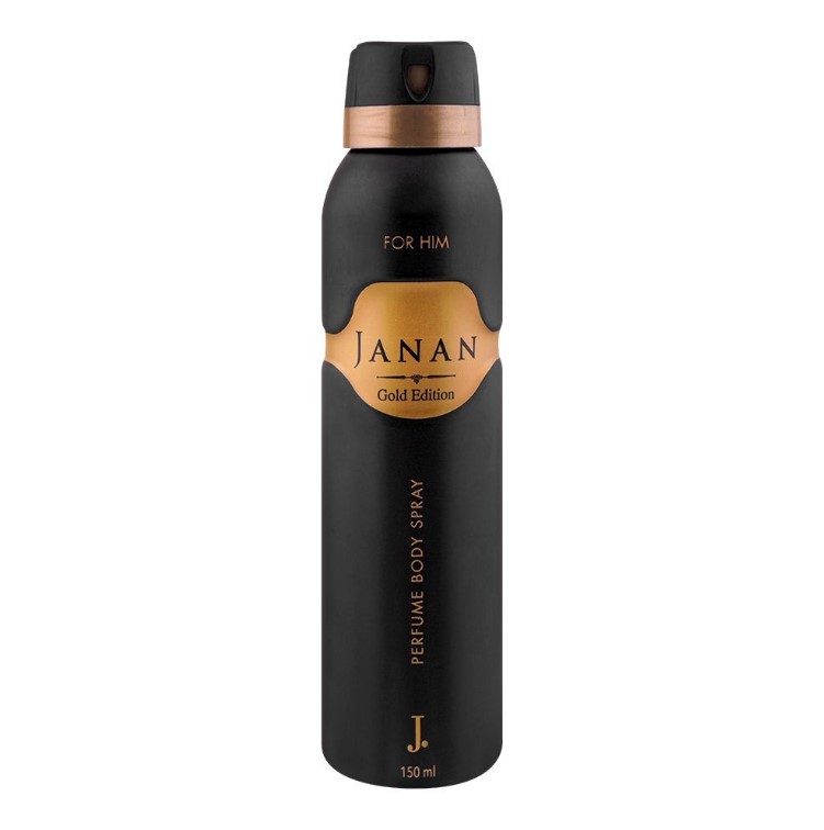 Junaid Jamshed J. Janan Gold Edition Perfume Body Spray – For Men, 150ml