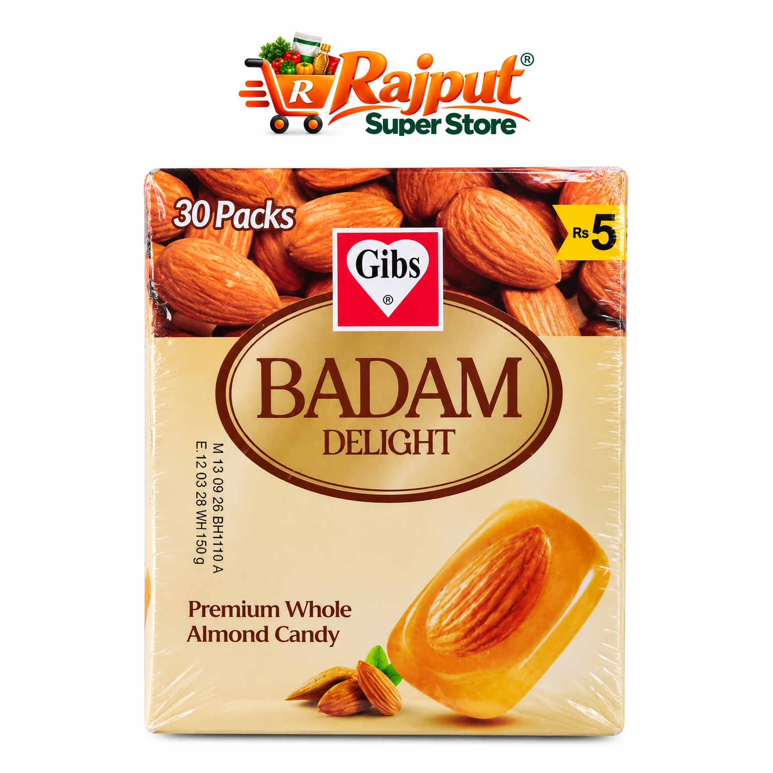 Badam Delight Whole Badam Candy – Pack of 30 PC