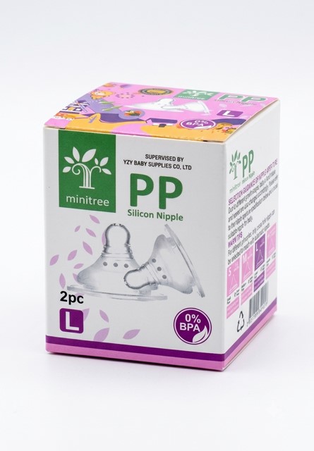 Minitree PP Silicon Nipple – 2 Pieces | Size L