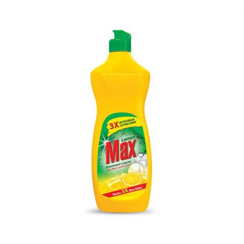 Lemon Max Dishwash Liquid Bottle – With Lemon Juice, 275ml