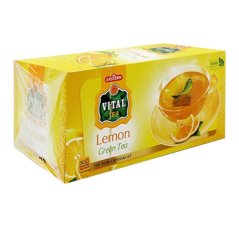 Vital Enveloped Lemon Green Tea Bags – 30 Pack