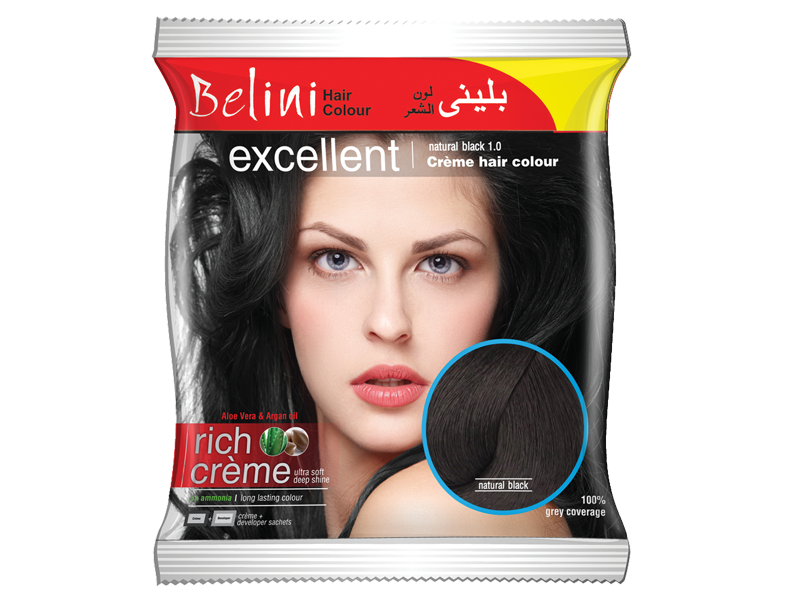 Belini Hair Colour – Natural Black 1.0 Sachet