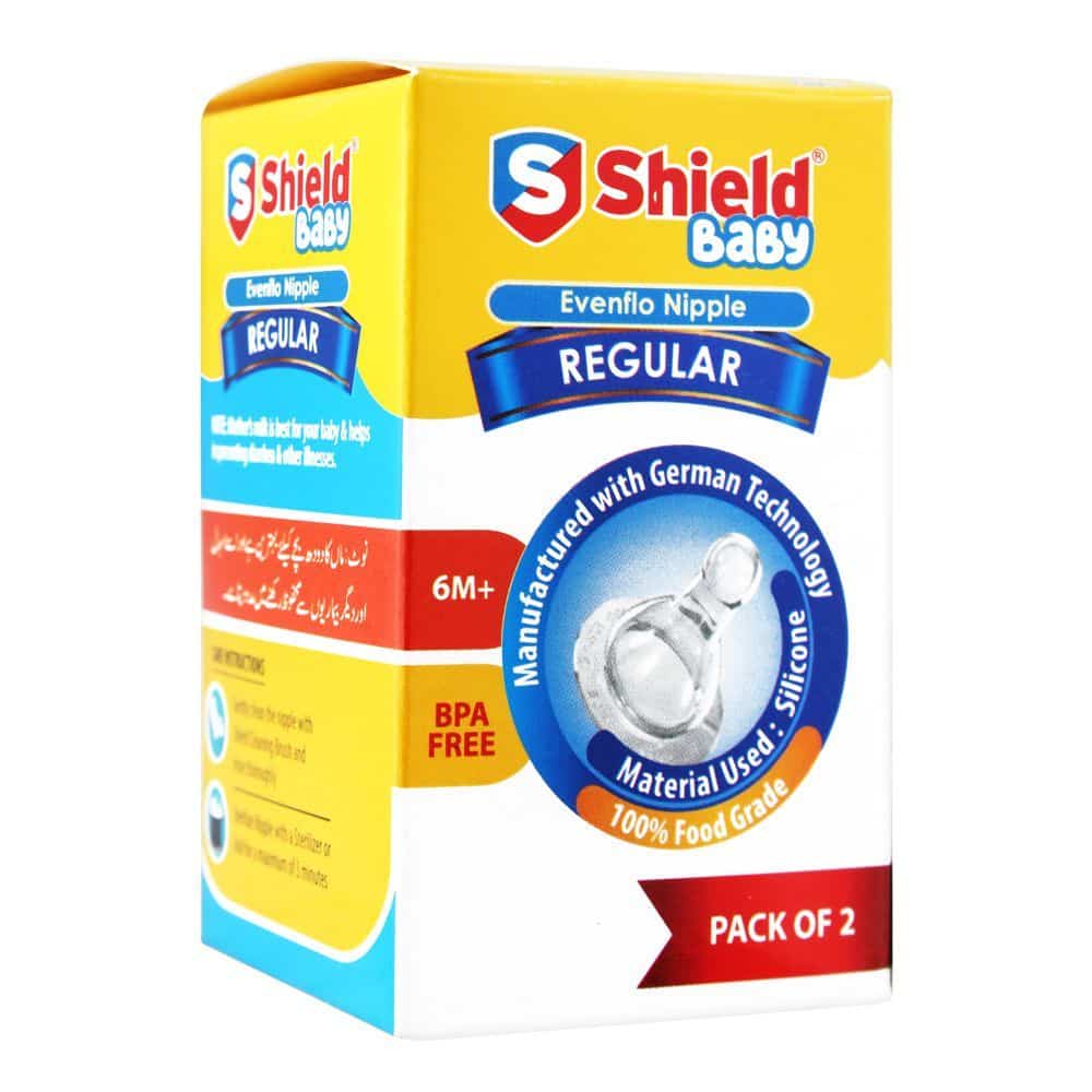 Shield Evenflo Silicone Nipple – 2-Pack (Regular, 6M+)