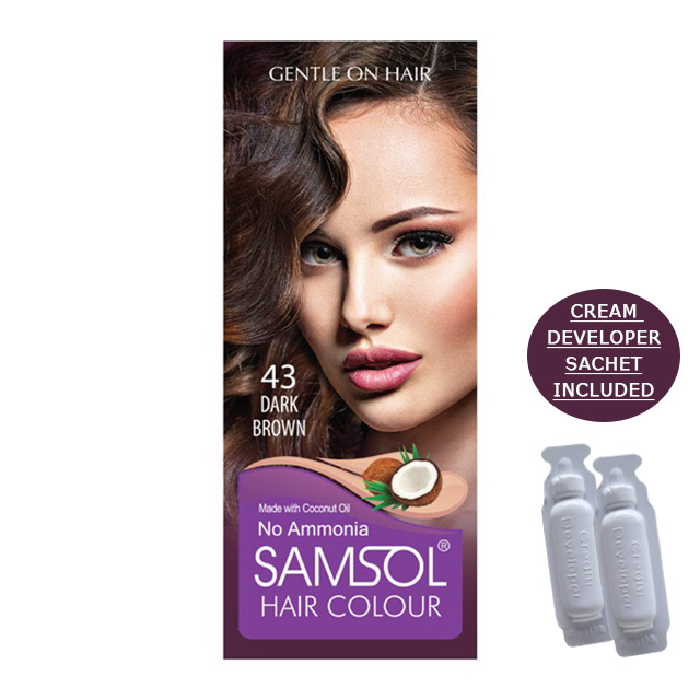 Samsol Hair Dye - 43 Dark Brown - 23 ml