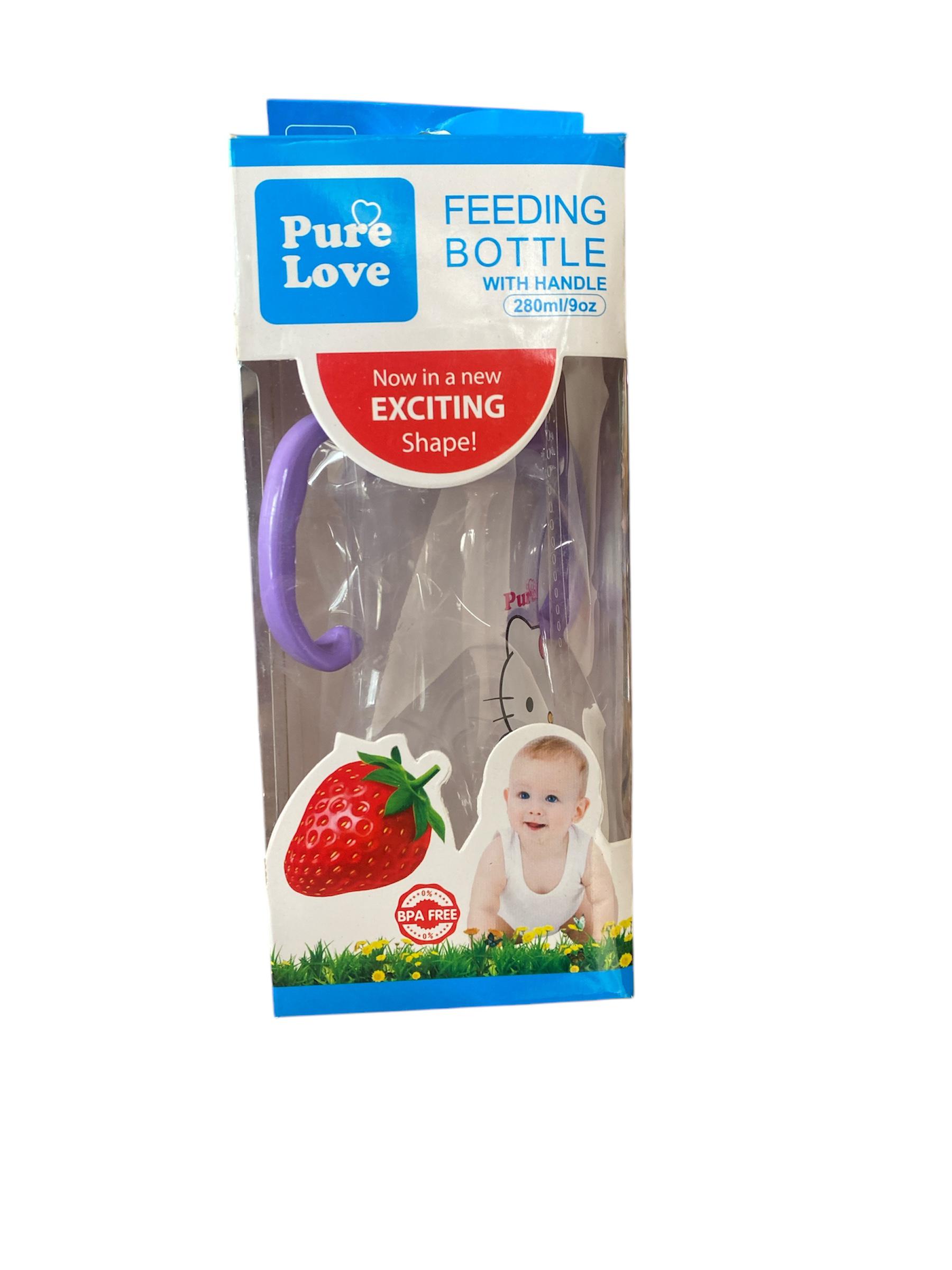 Pure Love Baby Feeding Bottle With Handle - Crystal 280ml/9oz