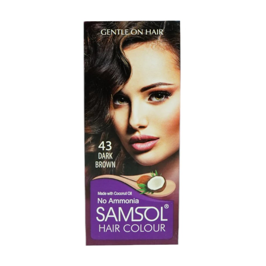 SAMSOL HAIR COLOR DARK BROWN NO43 L