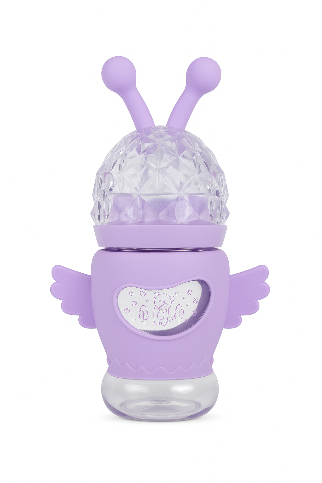 Fish Baby Feeder Bottle – Wide Mouth Glass Feeding Bottle 80ml with Pacifier