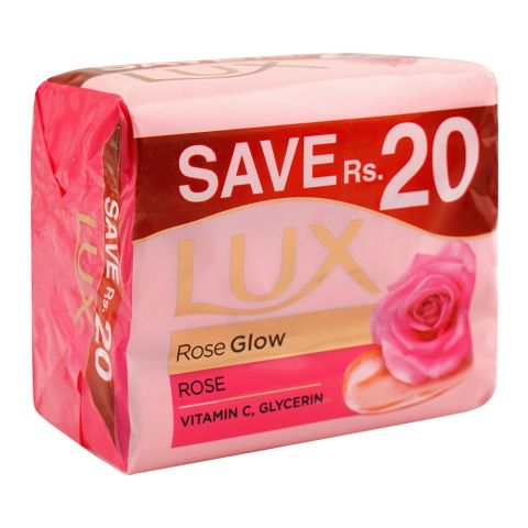 Lux Rose Glow Vitamin C + Glycerine Soap – 3 x 128g
