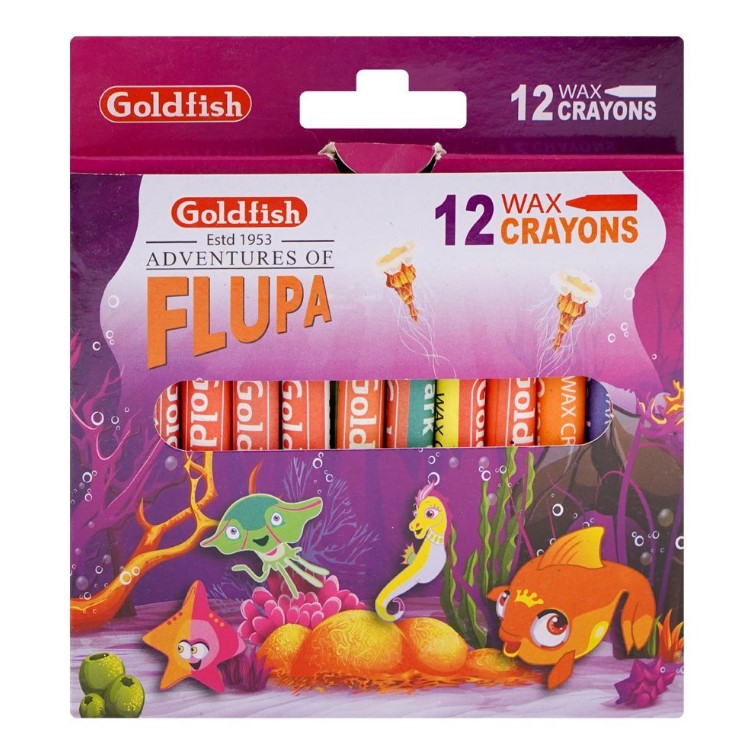 Goldfish Adventure of Flupa Wax Crayons – 12 Pack
