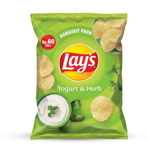 Lays Yogurt & Herb Potato Chips, 55g Rs. 60