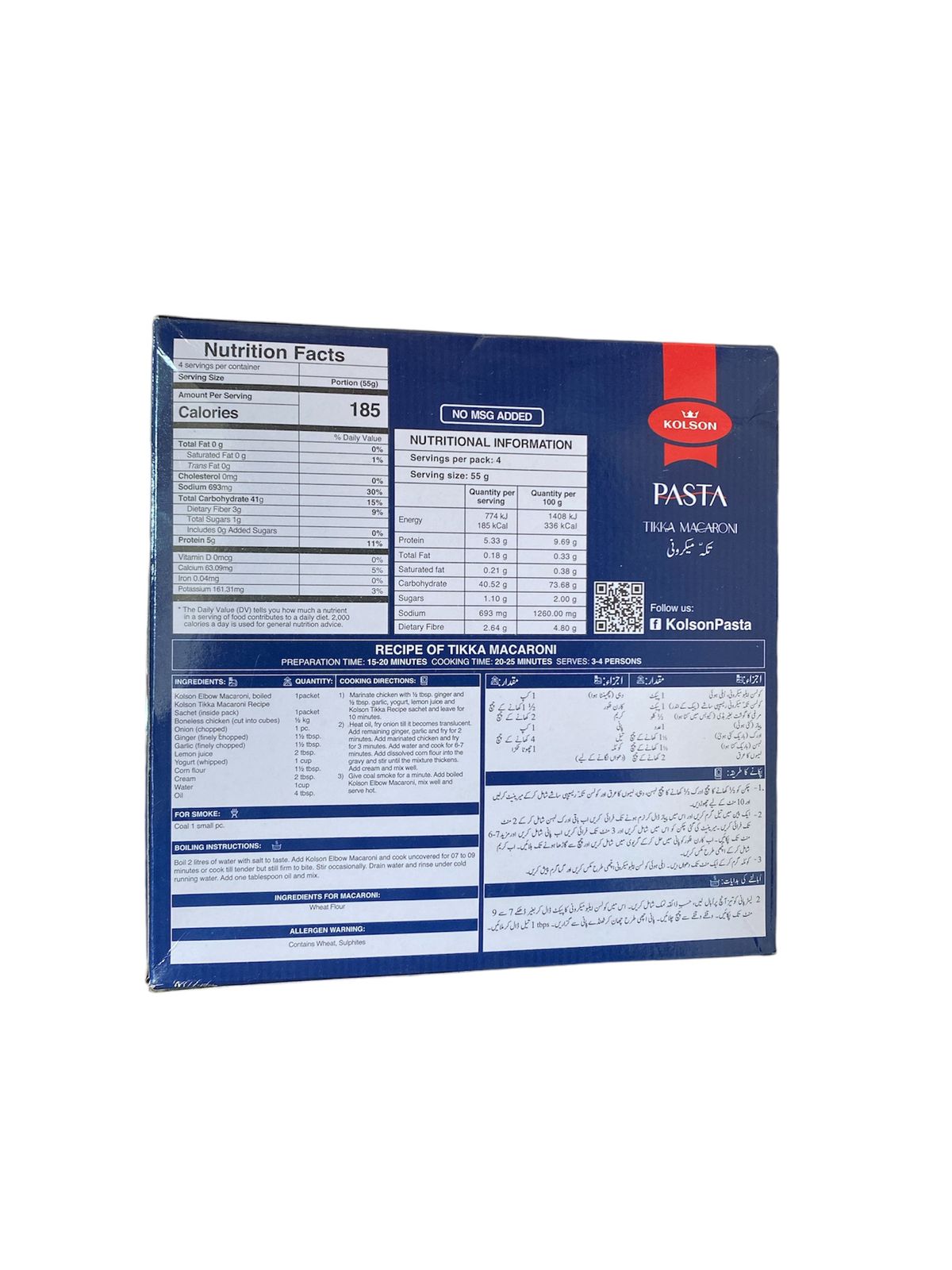 Kolson Tikka Macaroni 250g