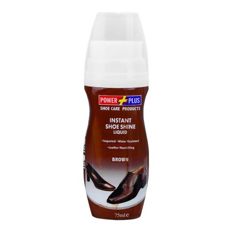 Power Plus Brown Shoe Polish Liquid, 75ml
