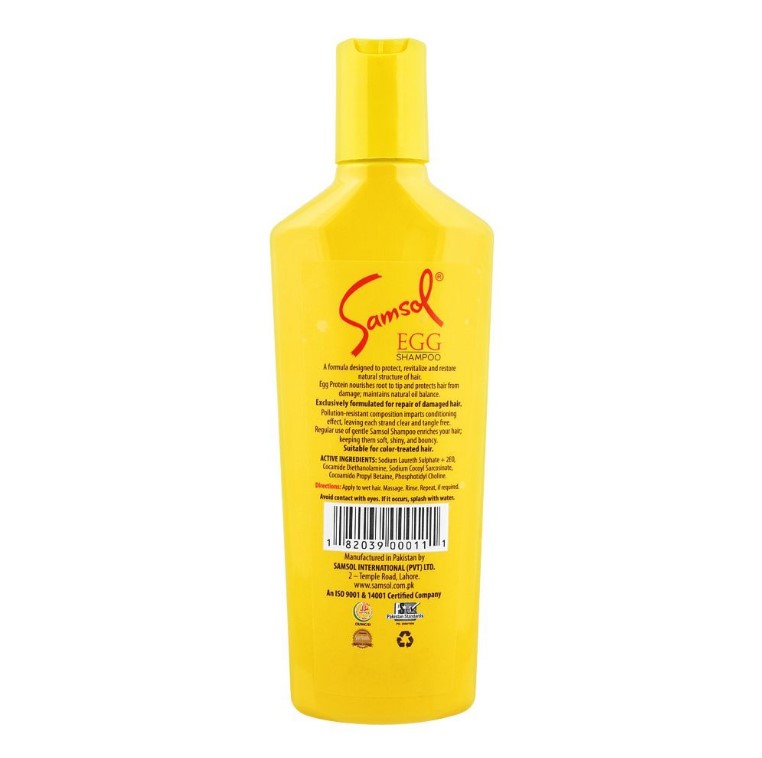 Samsol Egg Daily Use Shampoo, For Normal to Dry Hair, 200ml