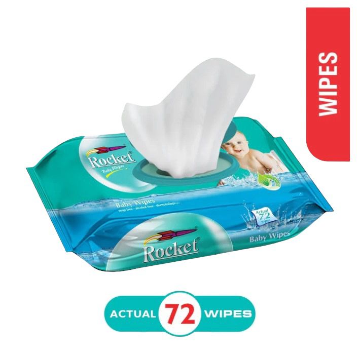 Rocket Baby Wipes 72 Wipes in a Pack