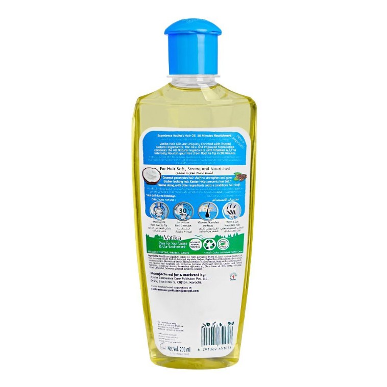 Dabur Vatika Naturals Volume &amp;amp; Thickness Coconut Enriched Hair Oil, 100ml