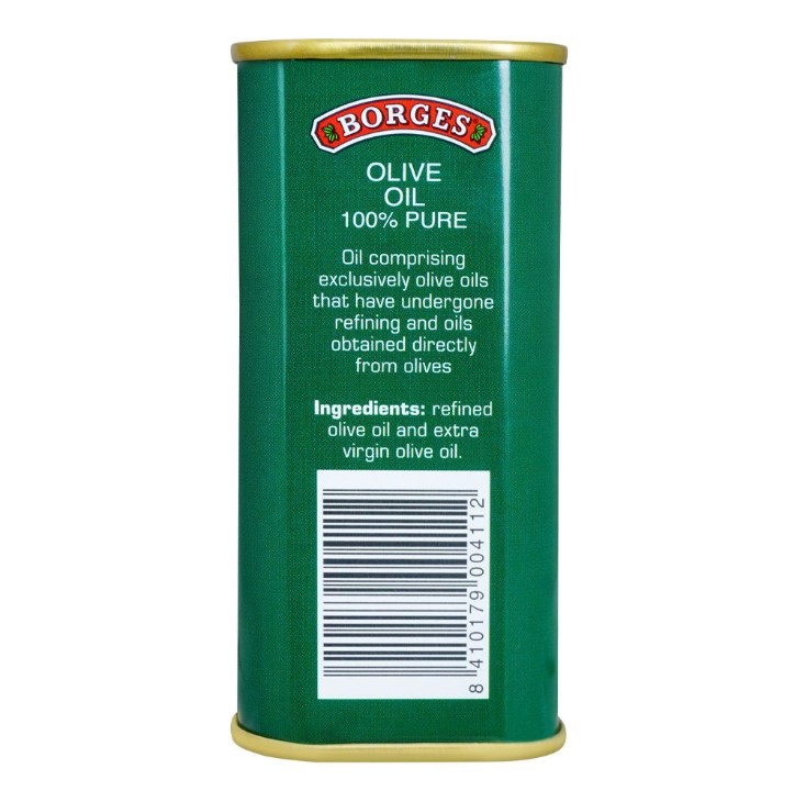 Borges Pure Olive Massage Oil Tin, 100ml