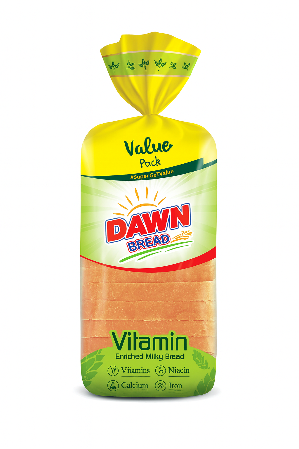 Dawn Vitamin Enriched Milky Bread – Value Pack (500g + 10g Extra)