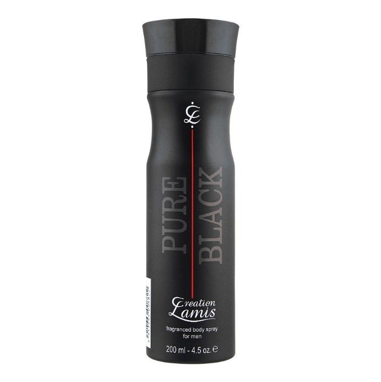 Lamis Creation Pure Black Body Spray – For Men (200ml)